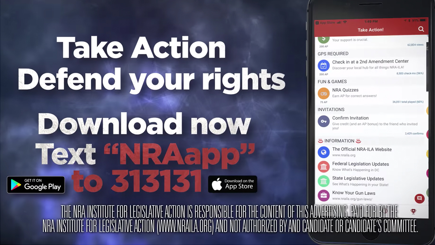 Download the NRA-ILA App Today!